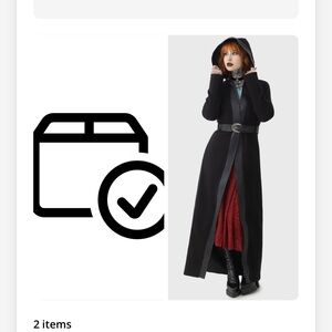 Killstar Black Skull Detail Coat